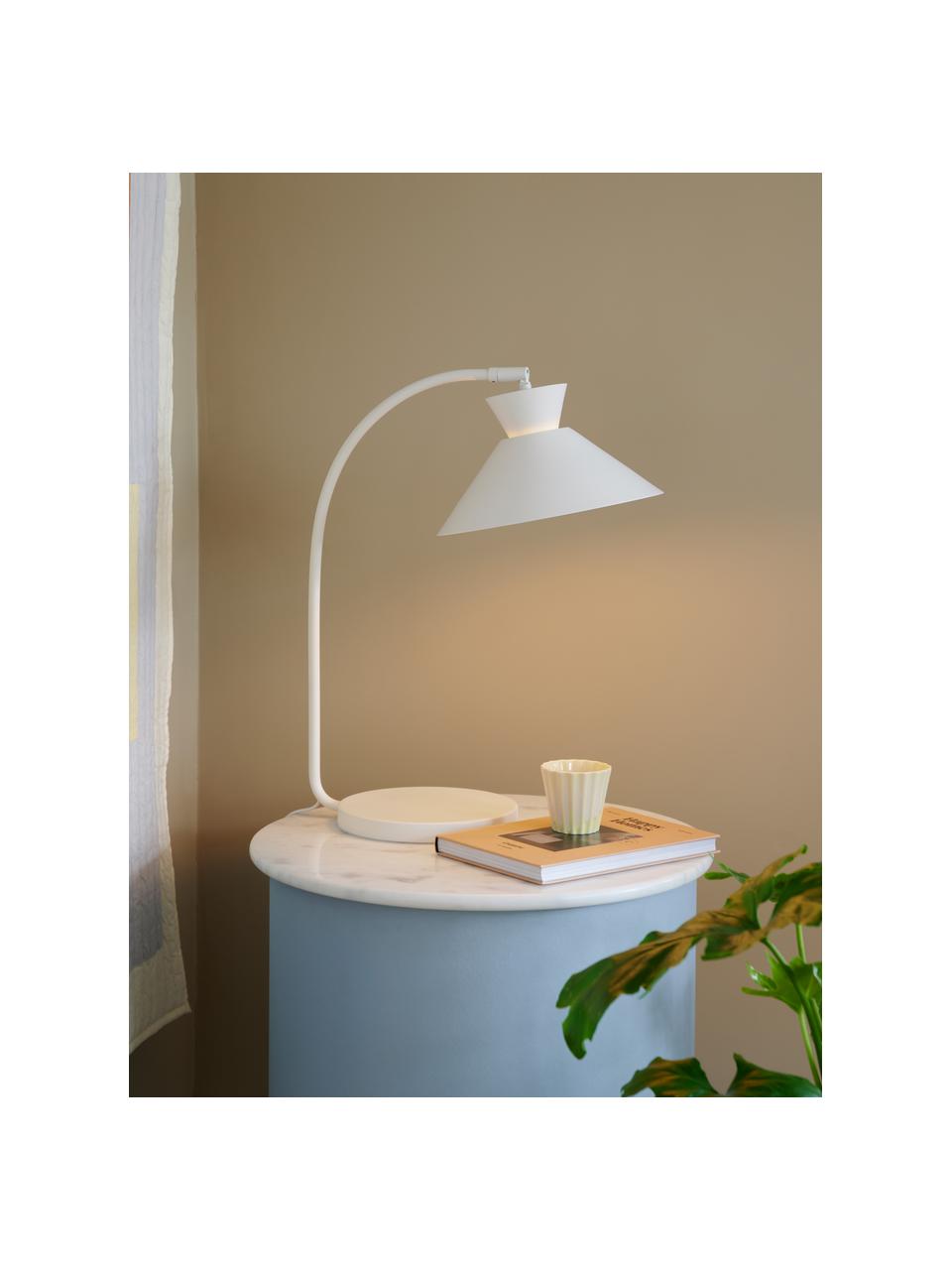 Grande lampe de bureau Dial, Blanc, Ø 25 x haut. 51 cm