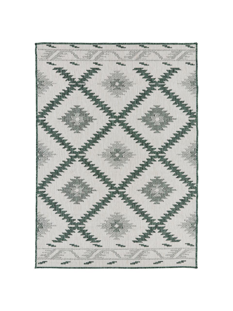 Alfombra reversible de interior/exterior Malibu, Verde, crema, An 200 x L 290 cm (Tamaño L)