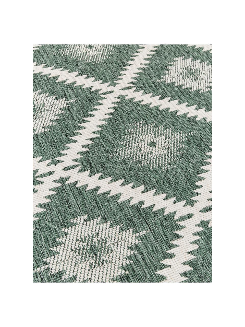 Tapis intérieur extérieur vert crème, réversible Malibu, Vert, crème