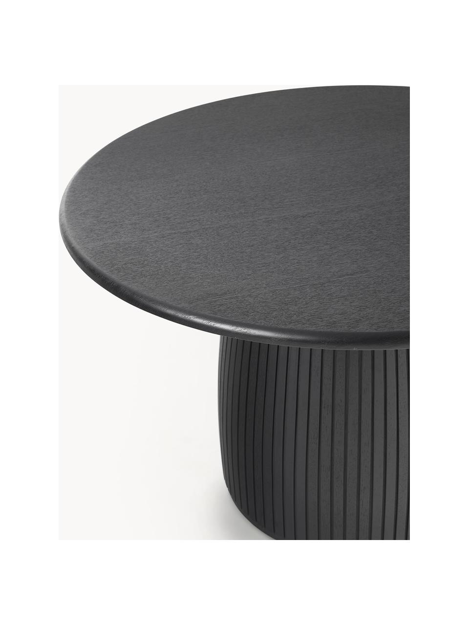 Mesa de comedor redonda Nelly, tamaños diferentes, Tablero de fibras de densidad media (MDF) con chapa de fresno, certificado de FSC

Este producto está hecho de madera de origen sostenible y con certificación FSC®., Negro, Ø 115 cm