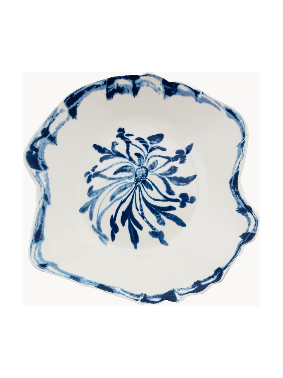 Assiette creuse en porcelaine Classic On Acid, Porcelaine, Blanc, tons bleus, Ø 25 cm