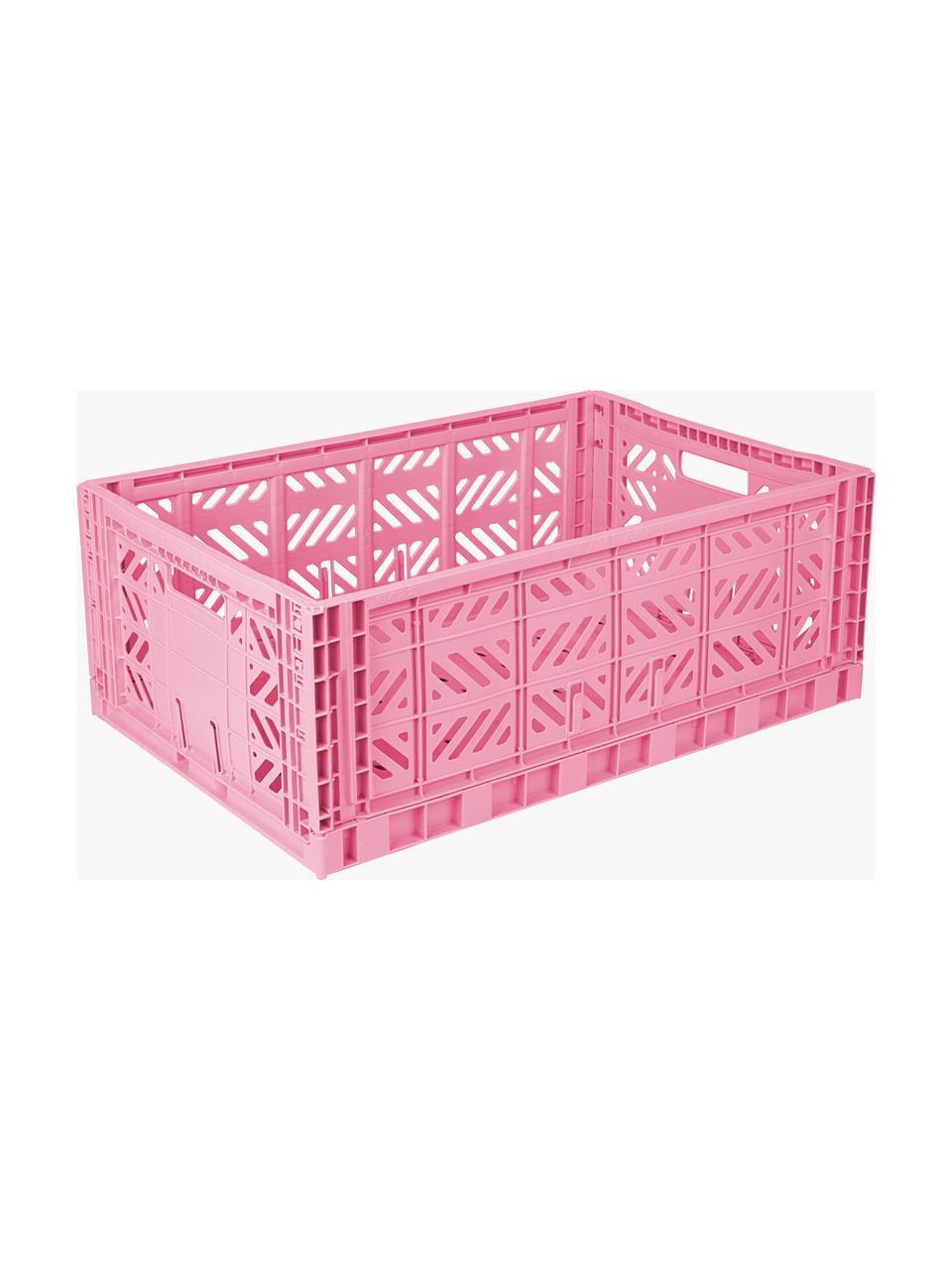 Skládací úložný box Maxi, Š 60 cm, Umělá hmota, Růžová, Š 60 cm, H 40 cm