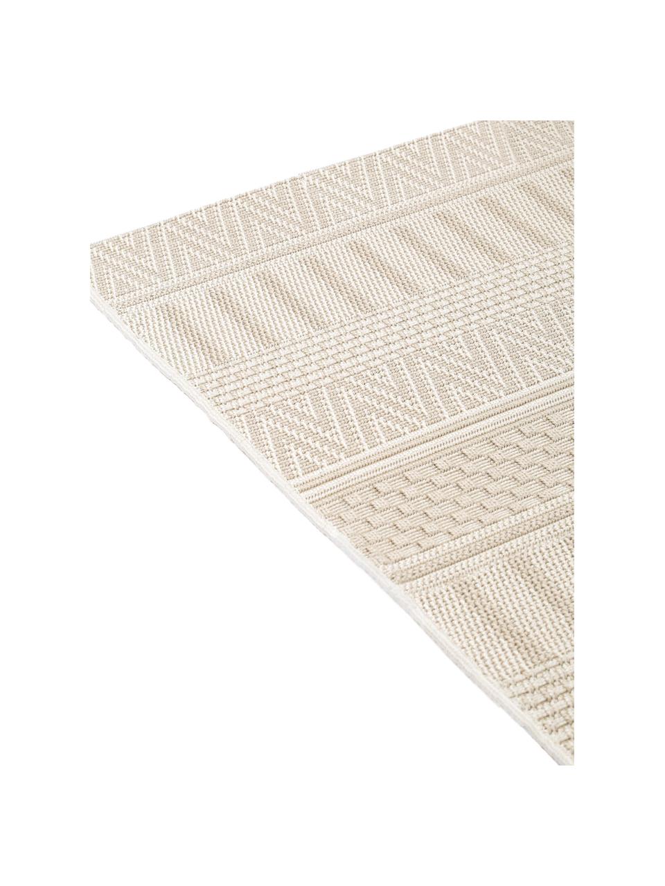 In- & outdoor vloerkleed Naoto met een subtiel  ethno patroon, 100% polypropyleen, Crèmekleurig, lichtbeige, B 200 x L 290 cm (maat L)