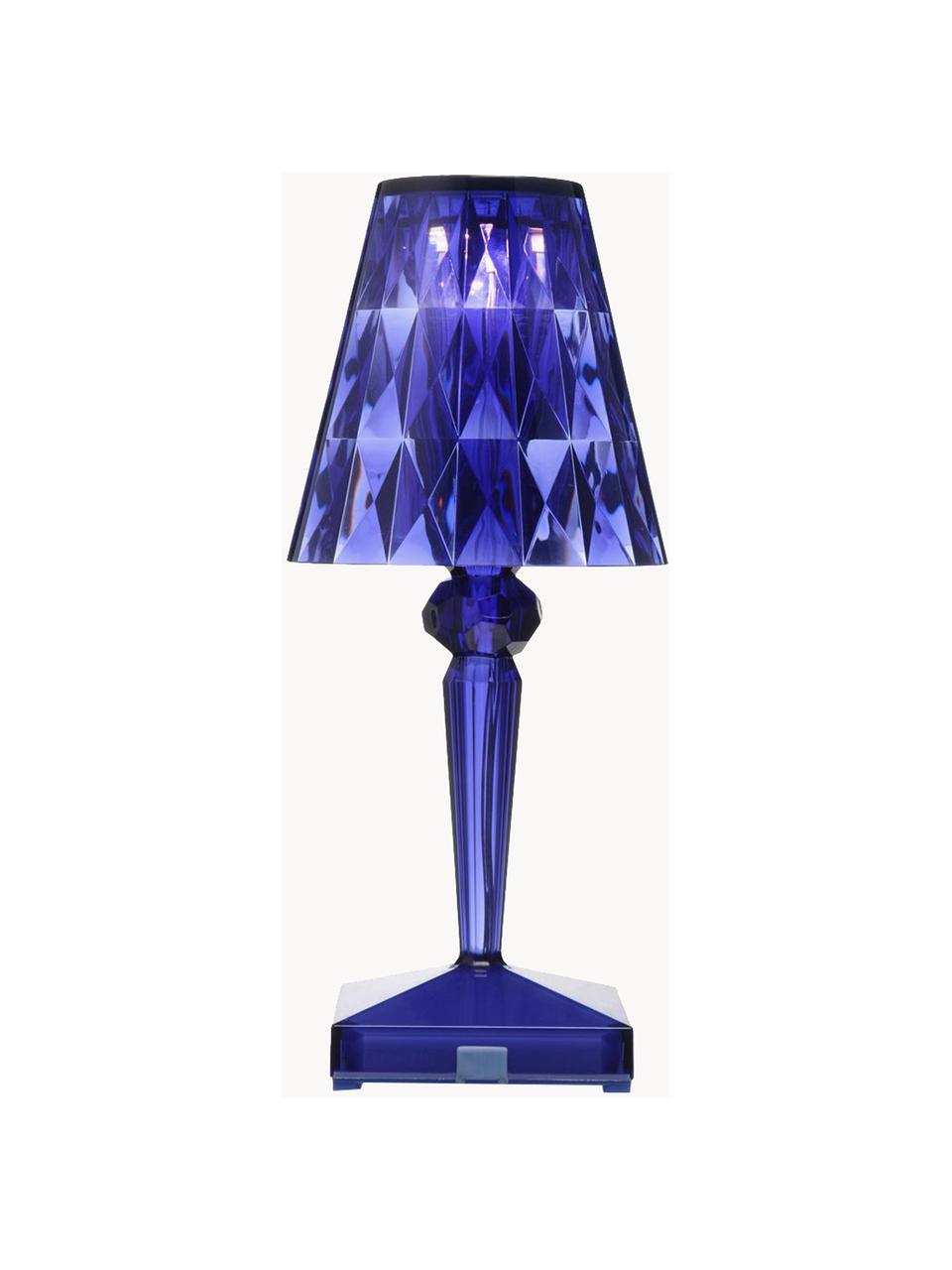 Lámpara de mesa LED de diseño Battery, portátil, Plástico, Azul real, Ø 12 x Al 26 cm