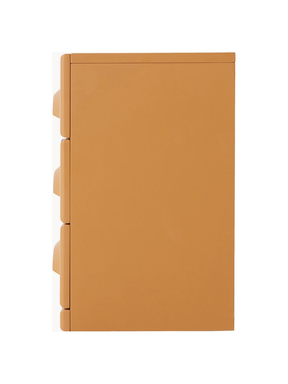 Nachttisch Ginger Orange mit Schubladen, Mitteldichte Holzfaserplatte (MDF), Hellbraun, B 60 x H 51 cm