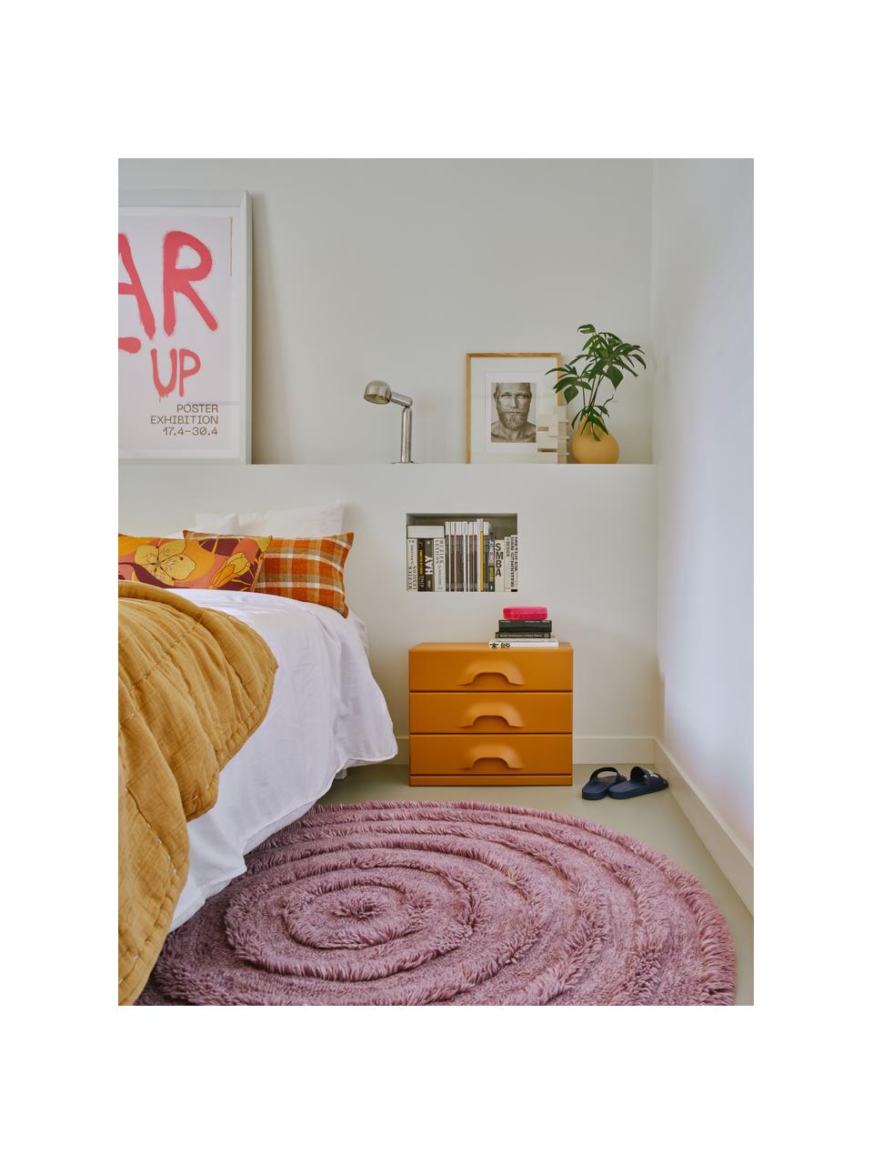 Nočný stolík Ginger Orange, Drevovláknitá doska strednej hustoty (MDF), Svetlohnedá, Š 60 x V 51 cm