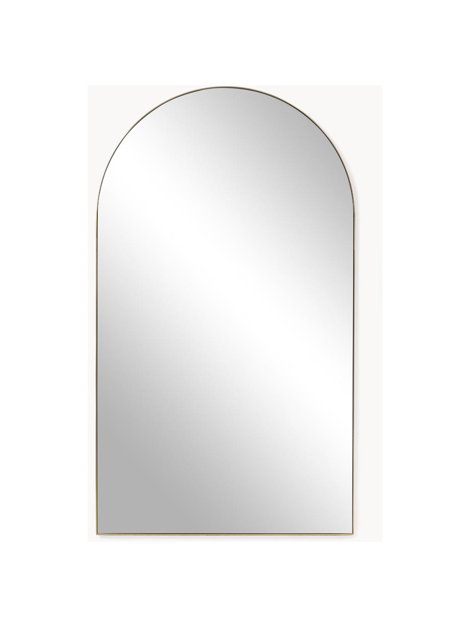 Grote leunende spiegel Finley, Lijst: gepoedercoat metaal, Goudkleurig, B 110 x H 190 cm