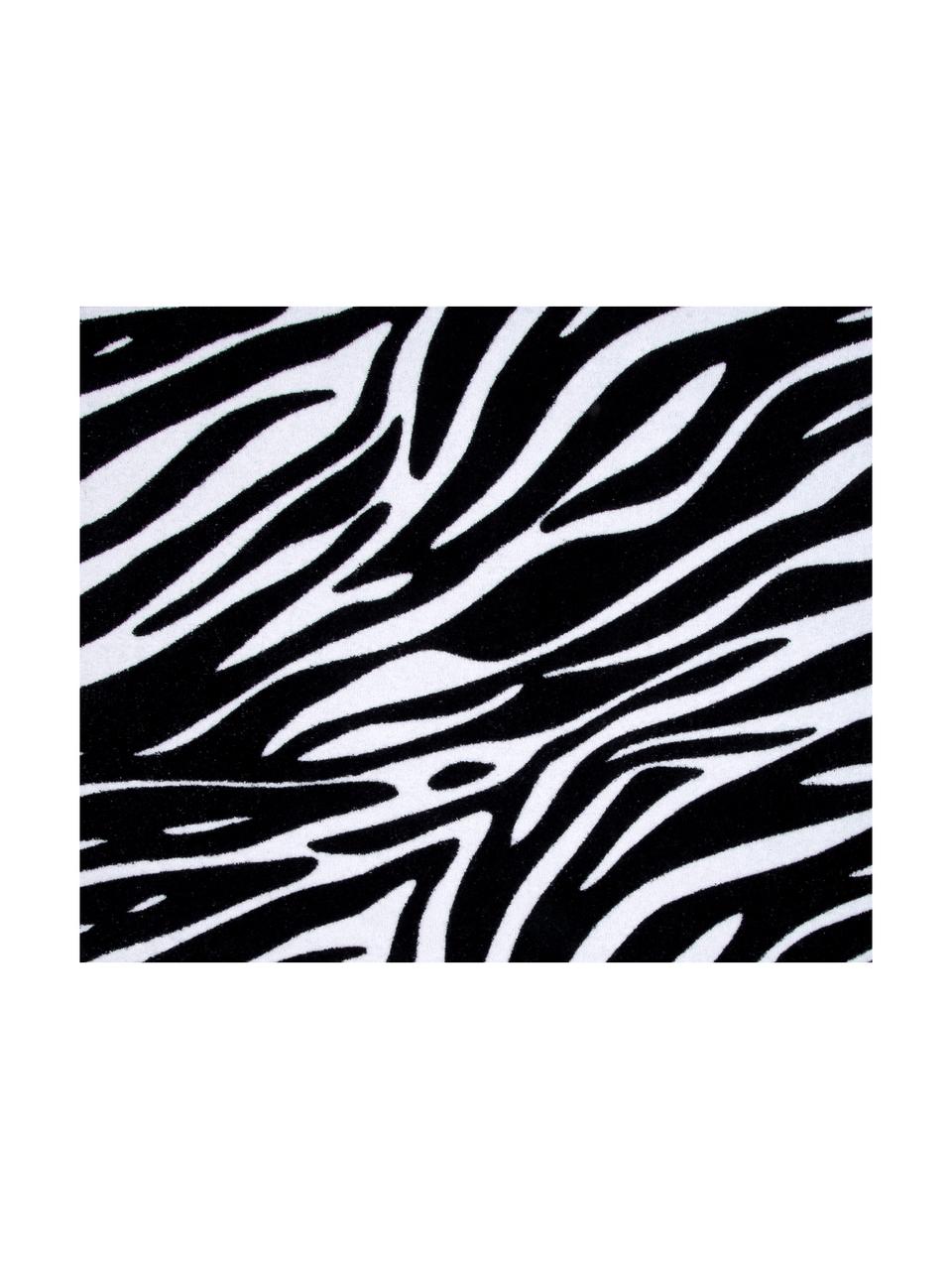 Toalla de playa Zebra, Negro, blanco, An 90 x L 160 cm