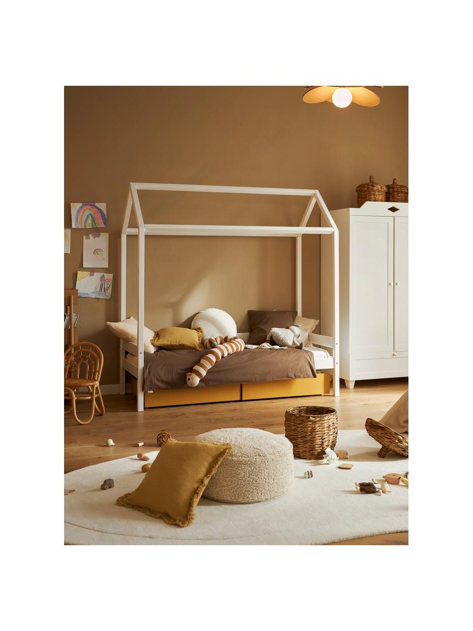 Cama infantil de madera de pino Eco Comfort, 70 x 160 cm, Madera de pino maciza, madera contrachapada

Este producto está hecho de madera de origen sostenible y con certificación FSC®., Madera de pino lacada en blanco, An 70 x L 160 cm