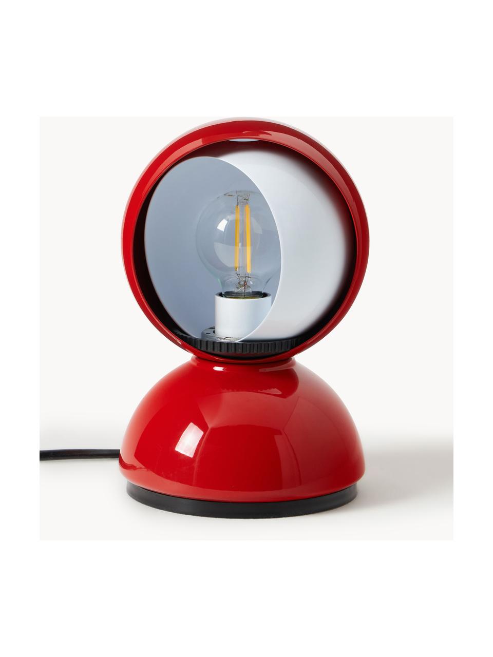 Kleine verstellbare Tischlampe Eclisse, Lampenschirm: Polycarbonat, Technopolym, Gestell: Stahl, beschichtet, Rot, Ø 12 x H 18 cm