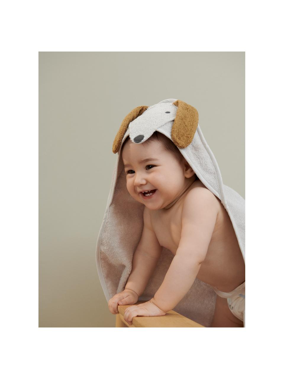 Babyhanddoek Augusta Dog, 100% biokatoen, Beige, B 100 x L 100 cm