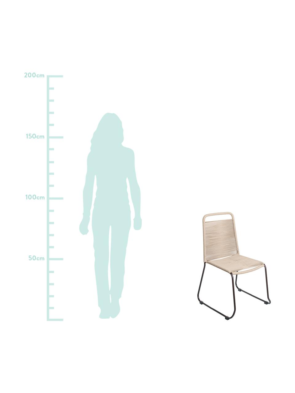 Krzesło ogrodowe  Suture, 2 szt., Beżowy, S 53 x G 53 cm
