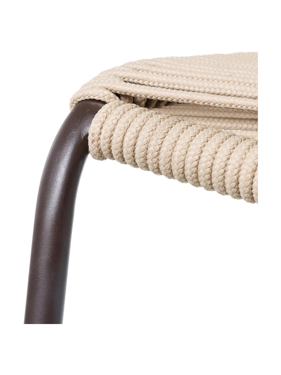 Sillas de jardín Sature, 2 uds., Estructura: acero inoxidable, recubie, Beige, An 53 x F 53 cm