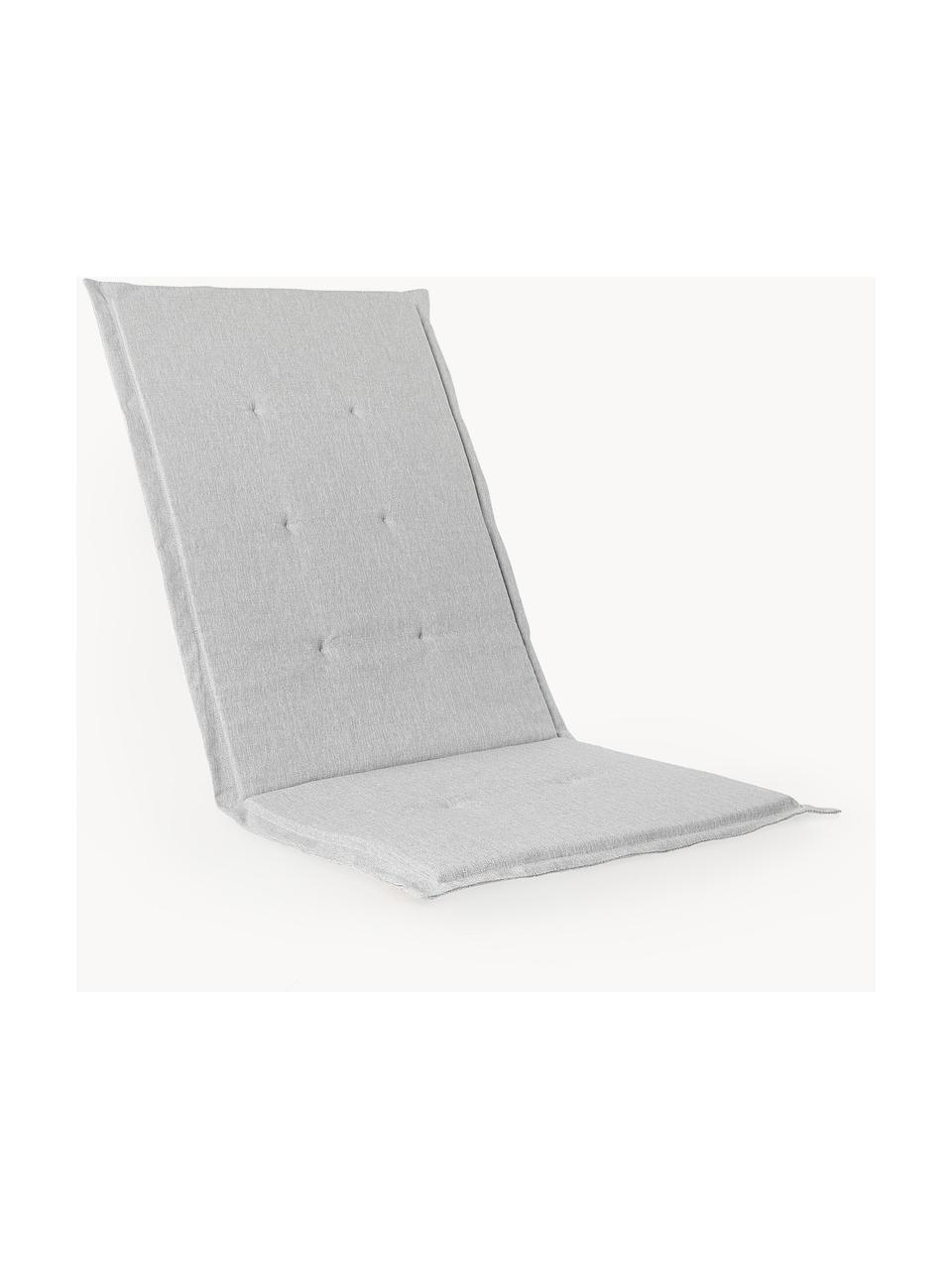 Poduszka na krzesło z oparciem Ortun, Tapicerka: 100% polipropylen, Jasny szary, S 50 x D 123 cm
