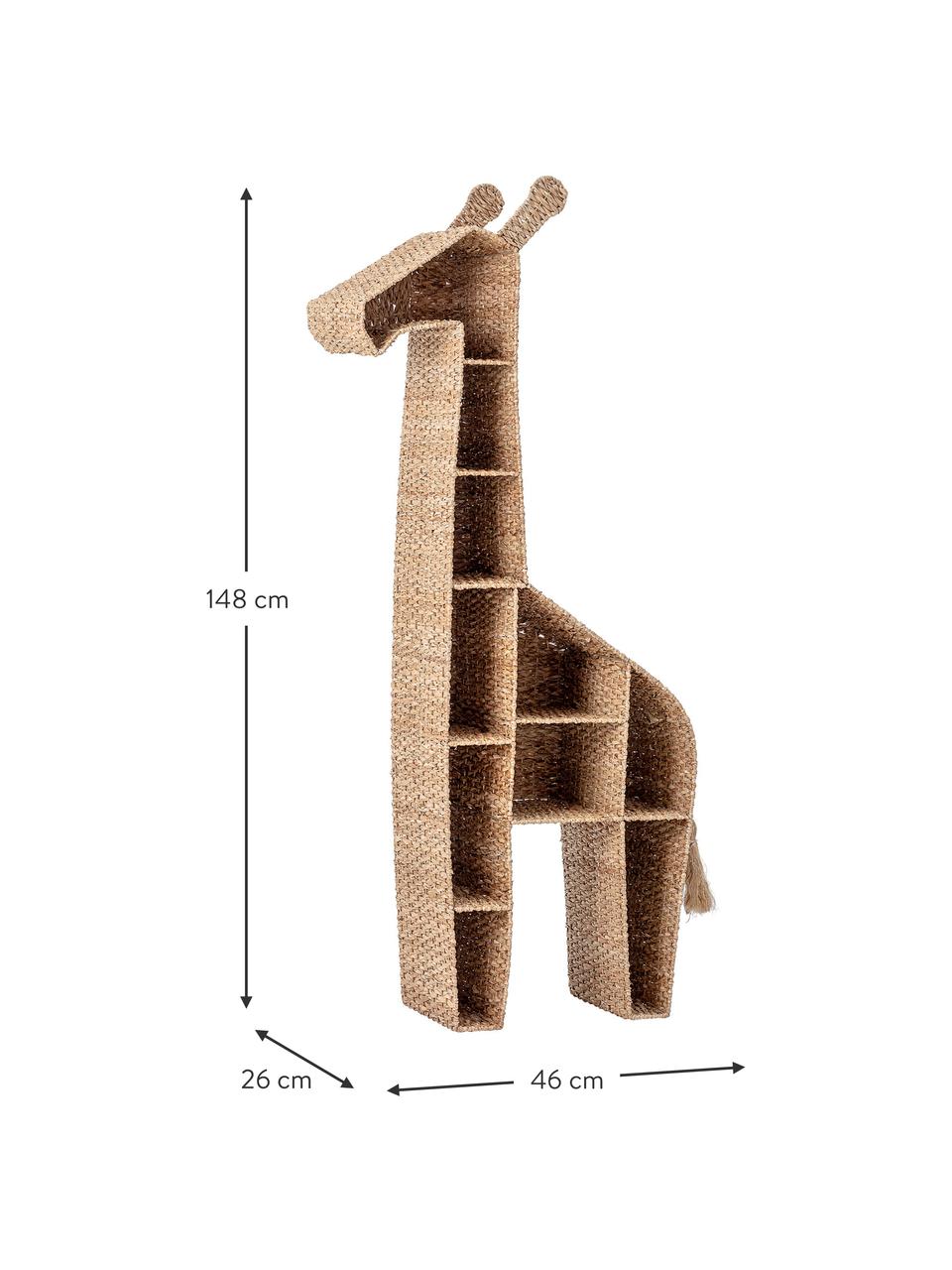 Regal Kalu gemaakt van bankuangras, Bankuangras, Beige, B 46 x H 148 cm