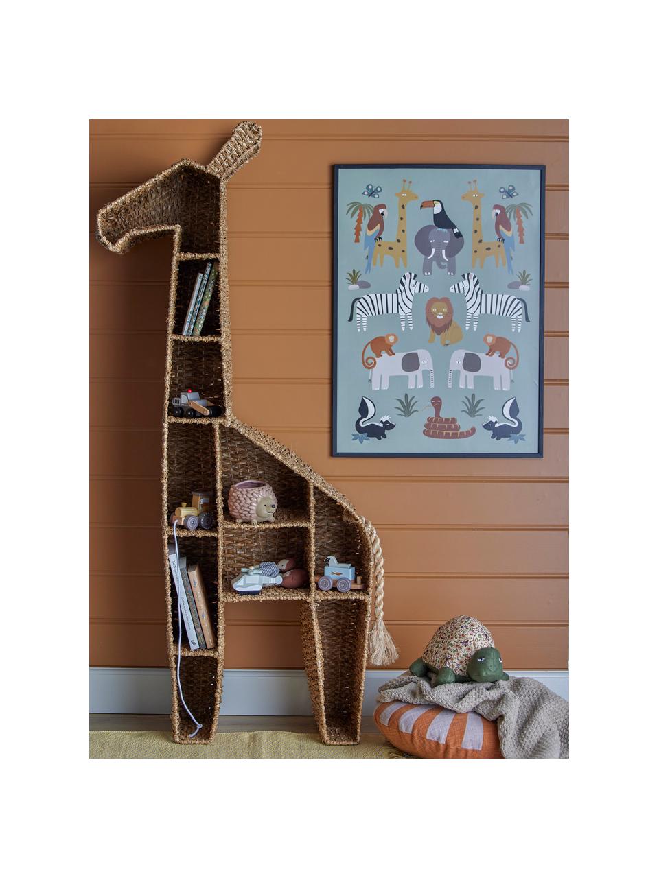 Estantería infantil Kalu, Hierba bankuan, Beige, An 46 x Al 148 cm