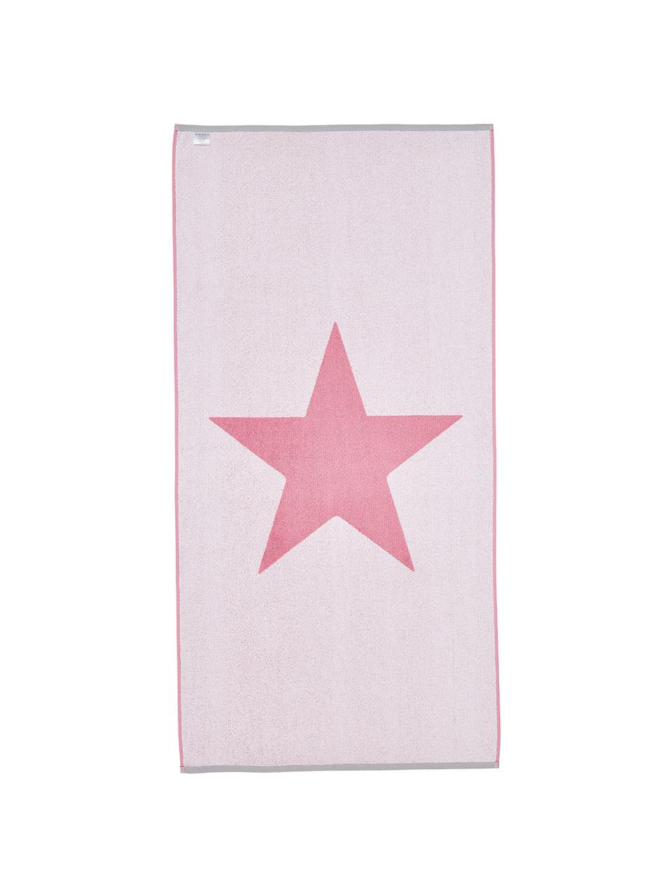 Strandtuch Spork mit Sternen-Motiv, 100% Baumwolle
leichte Qualität 380 g/m², Pink, Weiß, 80 x 160 cm