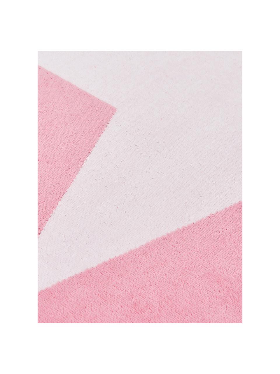 Strandtuch Spork mit Sternen-Motiv, 100% Baumwolle
leichte Qualität 380 g/m², Pink, Weiß, 80 x 160 cm