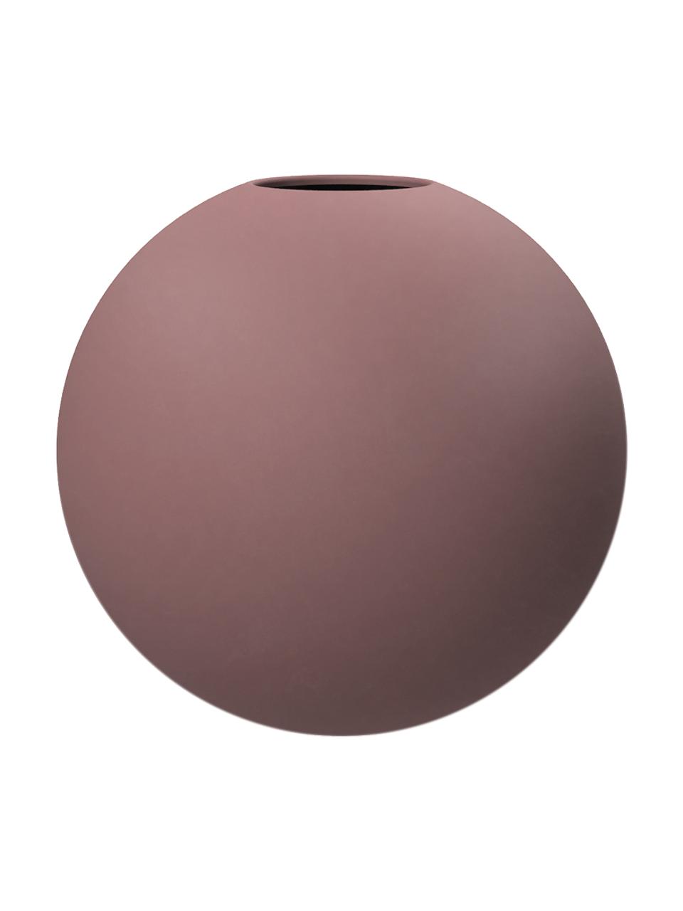 Jarrón esfera artesanal Ball, Cerámica, Rosa palo, Ø 20 x Al 20 cm