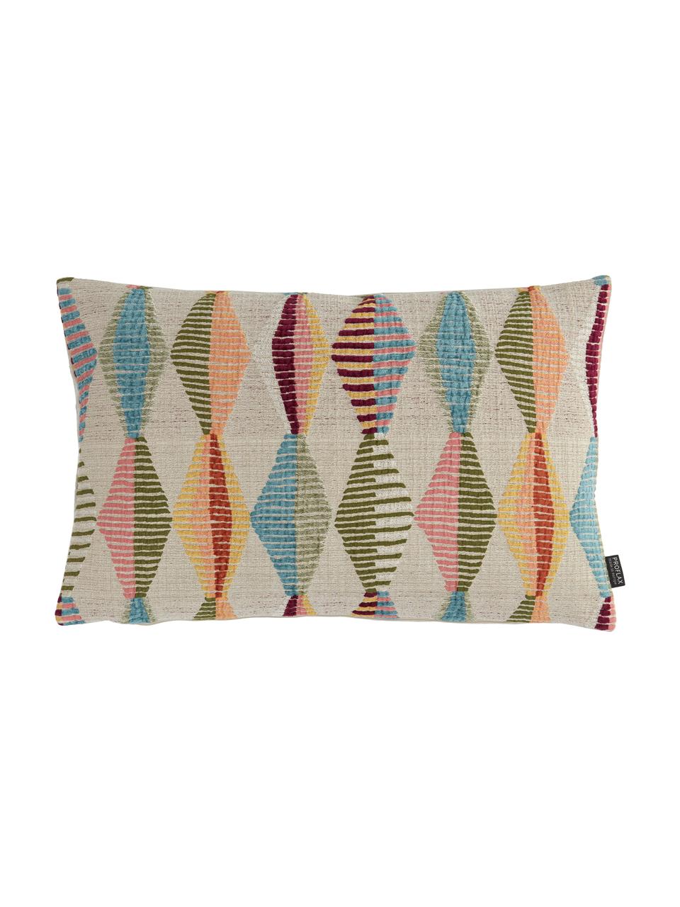 Kussenhoes Ipanema met gekleurd patroon, Beige, multicolour, 40 x 60 cm