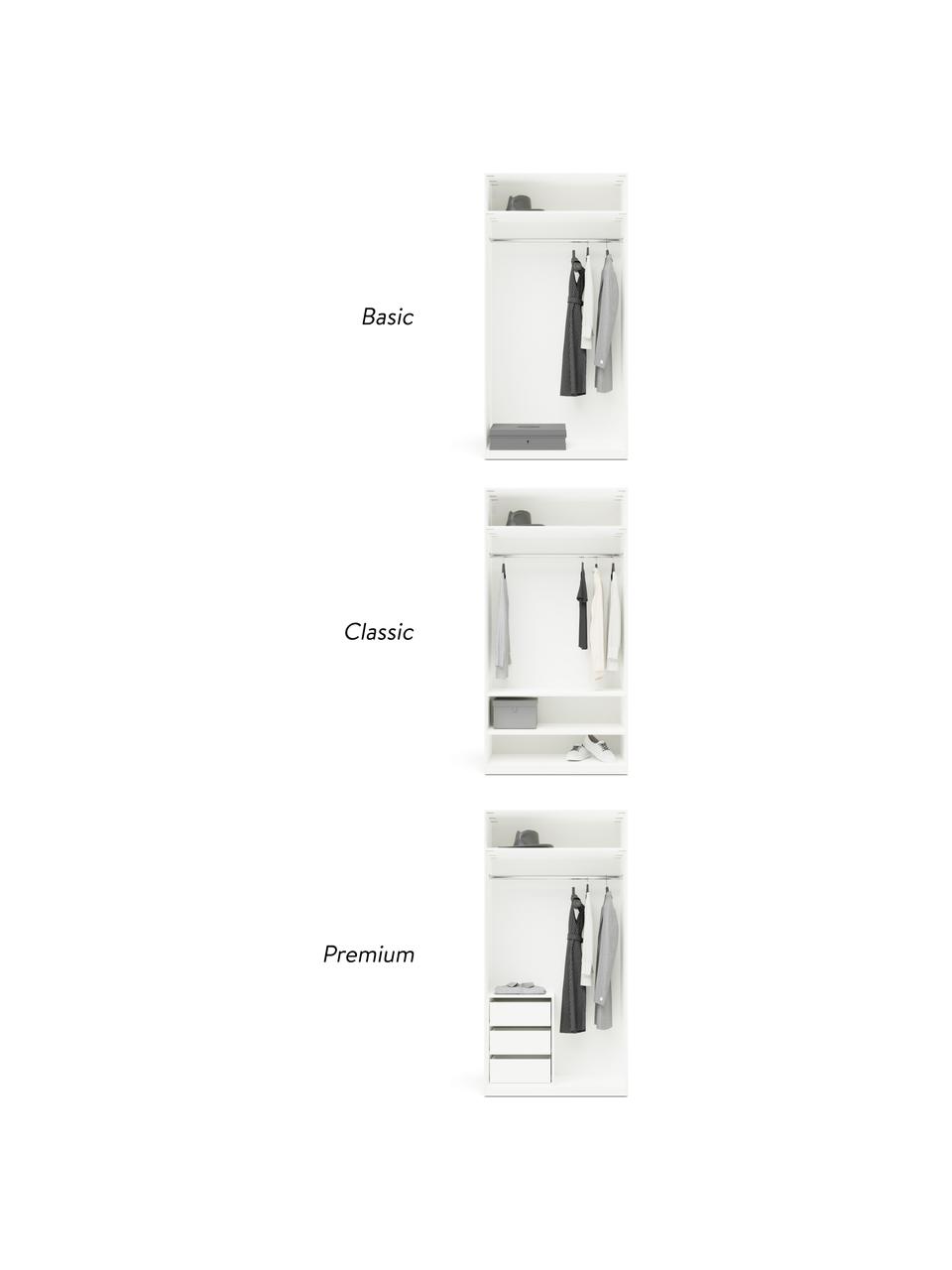 Armario modular Simone, 2 puertas (100 cm), diferentes variantes, Estructura: aglomerado con certificad, Madera, beige, Interior Basic (Al 200 cm)