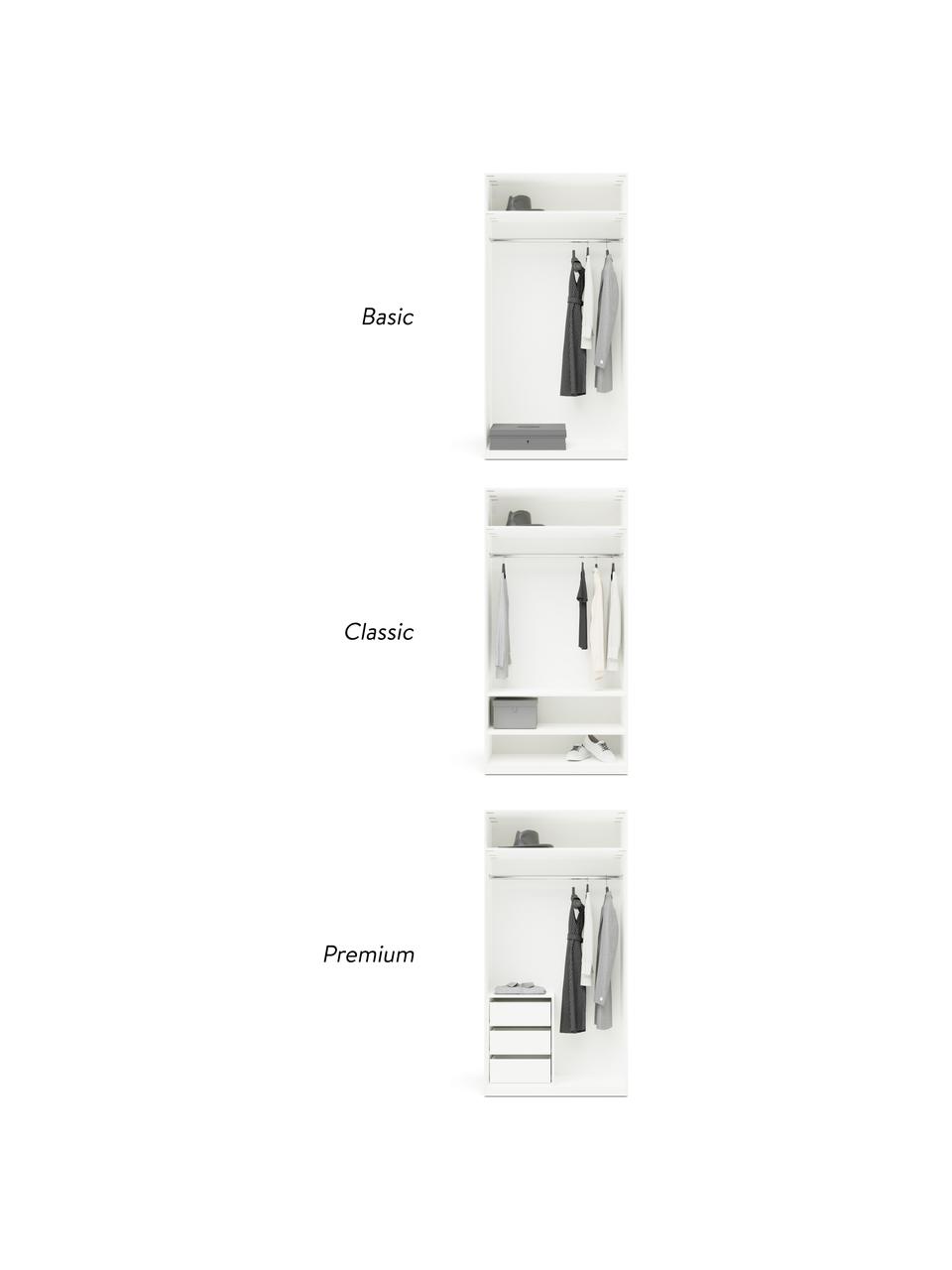 Szafa modułowa Simone, 2-drzwiowa, różne warianty, Korpus: płyta wiórowa pokryta mel, Beżowy, W 200 cm, Basic