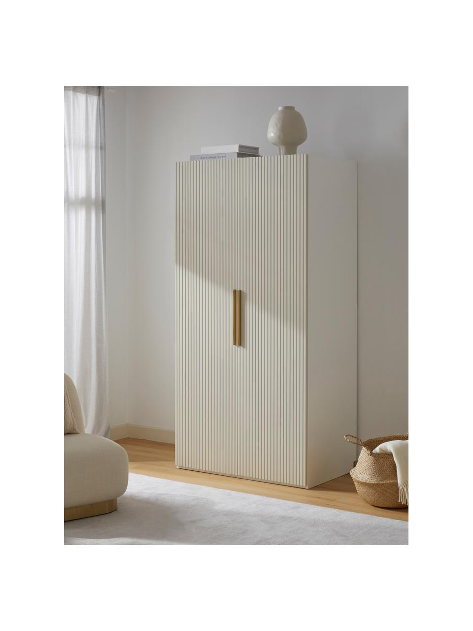 Szafa modułowa Simone, 100 cm, różne warianty, Korpus: płyta wiórowa z certyfika, Drewno naturalne, beżowy, S 100 x W 200 cm, Classic