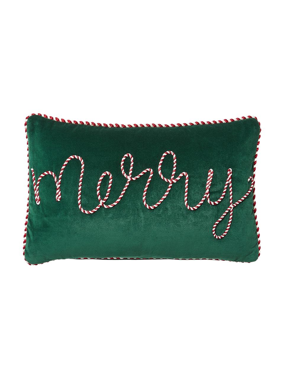 Sada sametových povlaků na polštáře Jolly, 2 díly, Samet (100 % polyester), Tmavě zelená, Š 30 cm, D 50 cm