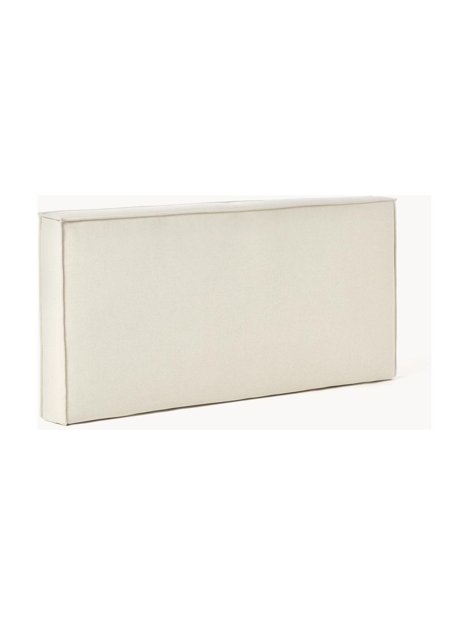 Cabecero tapizado Kamila, para montaje en pared, Tapizado: 100% poliéster Alta resis, Estructura: madera de pino, tablero d, Blanco Off White, An 170 x Al 80 cm