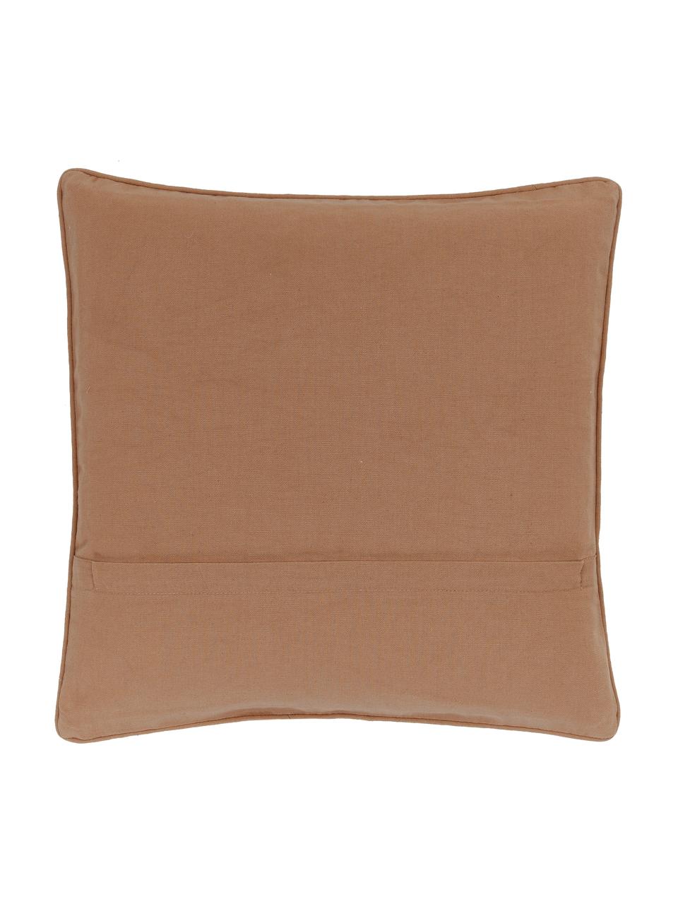 Housse de coussin 45x45 en coton brun Blaki, 100 % coton, Brun, larg. 45 x long. 45 cm