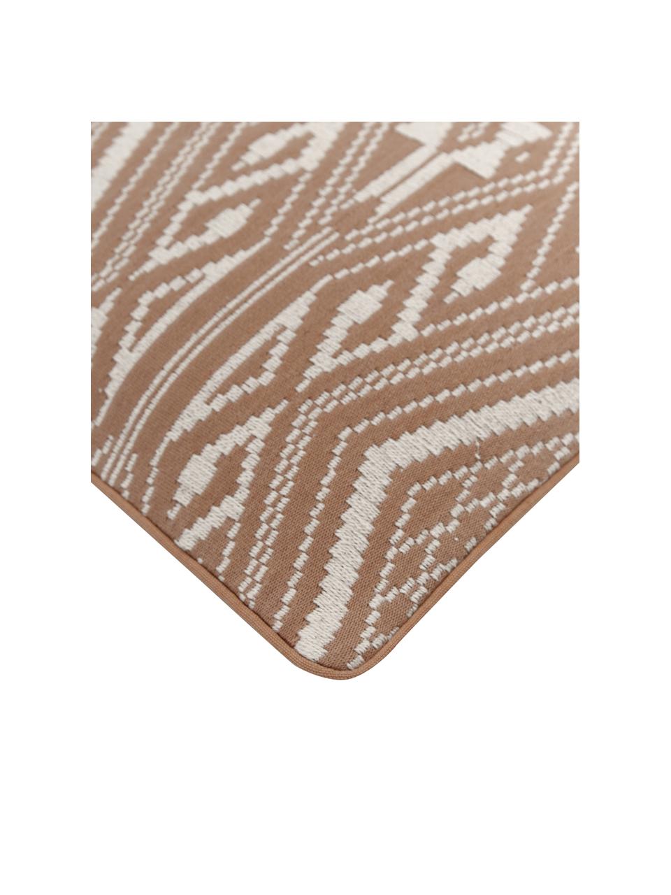 Housse de coussin 45x45 en coton brun Blaki, 100 % coton, Brun, larg. 45 x long. 45 cm