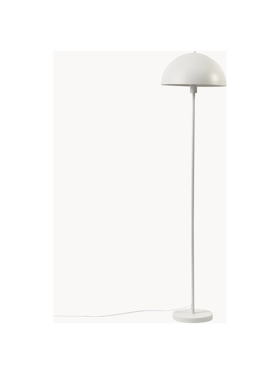 Vloerlamp Matilda in wit, Lampenkap: gepoedercoat metaal, Lampvoet: gepoedercoat metaal, Wit, H 164 cm