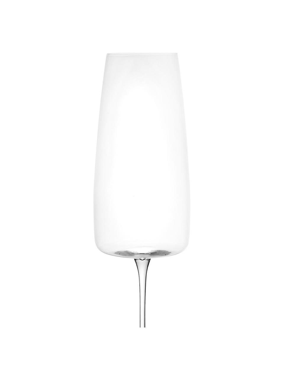 Copas flauta de champán de cristal Moinet, 6 uds., Cristal, Transparente, Ø 7 x Al 25 cm, 340 ml