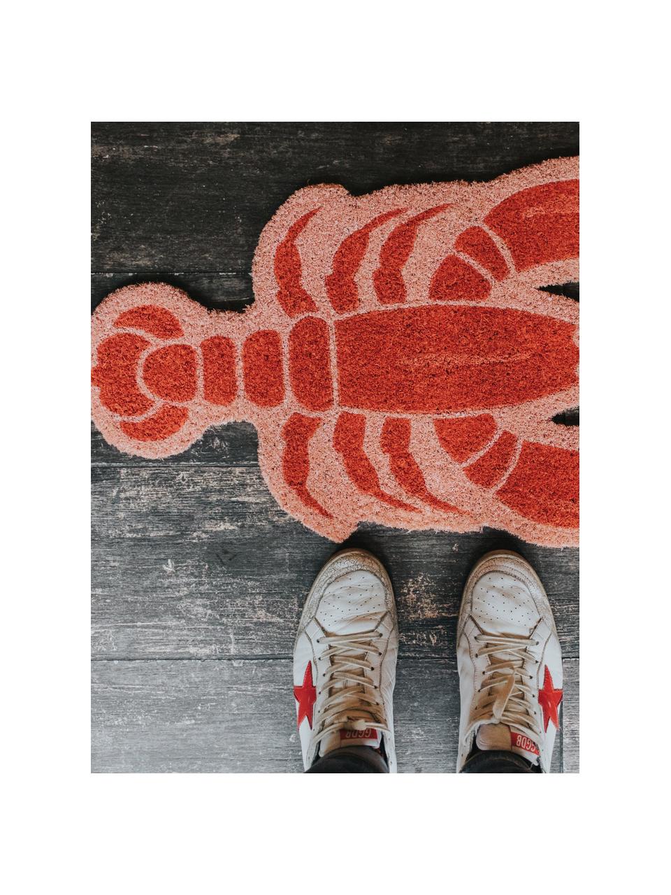 Paillasson Lobster, Fibre de coco, Rouge, larg. 40 x long. 70 cm
