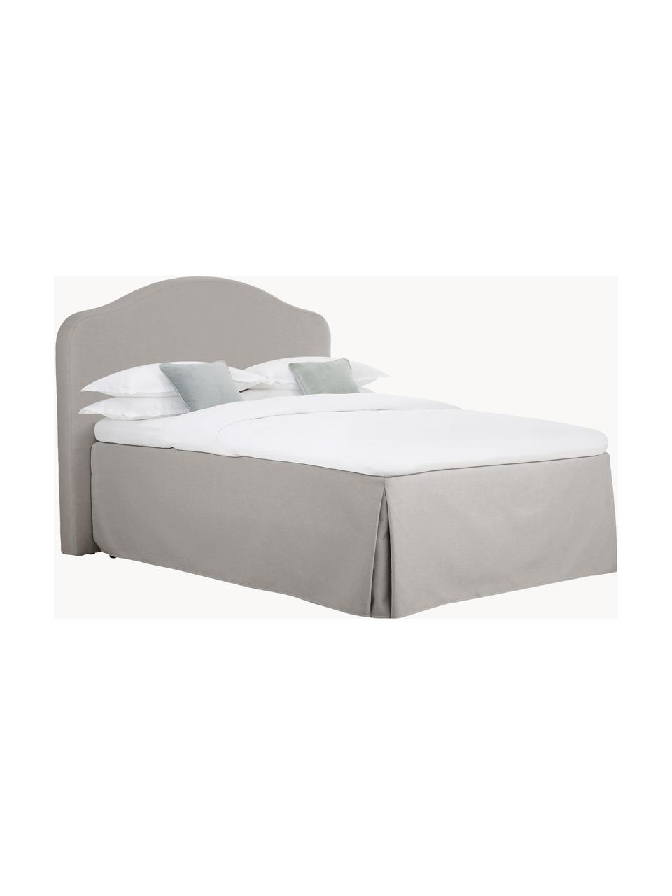 Premium kontinentální postel Dahlia, Světle šedá, Š 140 cm, D 200 cm, stupeň tvrdosti H2
