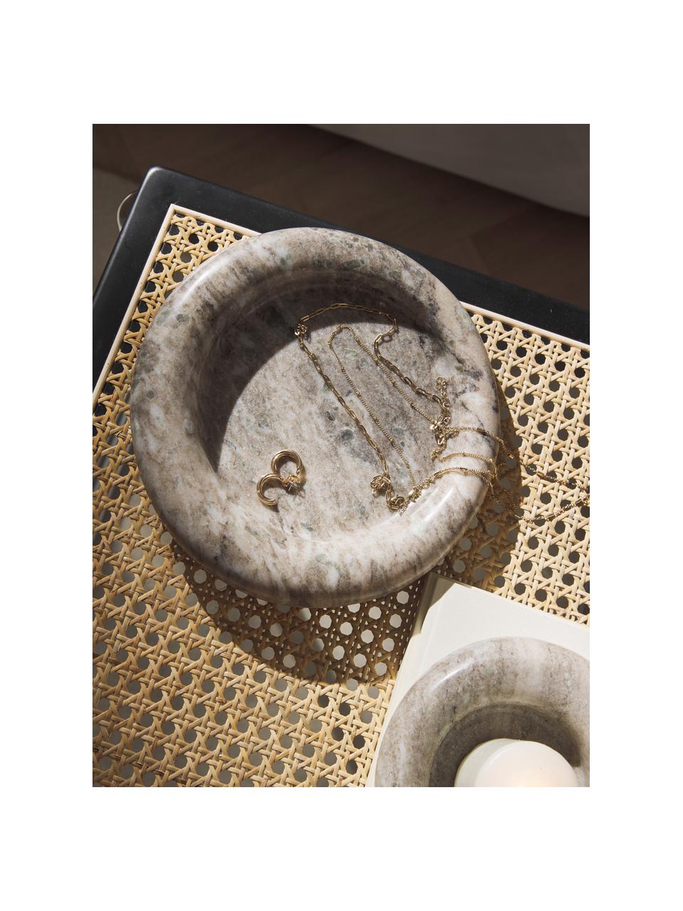 Marmeren decoratieve schalen Owen, set van 2, Marmer, Beigetinten, gemarmerd, Set met verschillende formaten