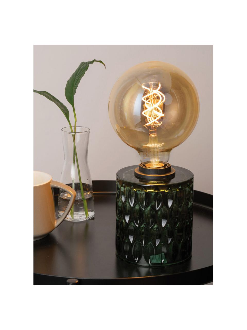 Lampada da tavolo piccola in vetro verde Crystal Magic, Verde, Ø 11 x Alt. 13 cm