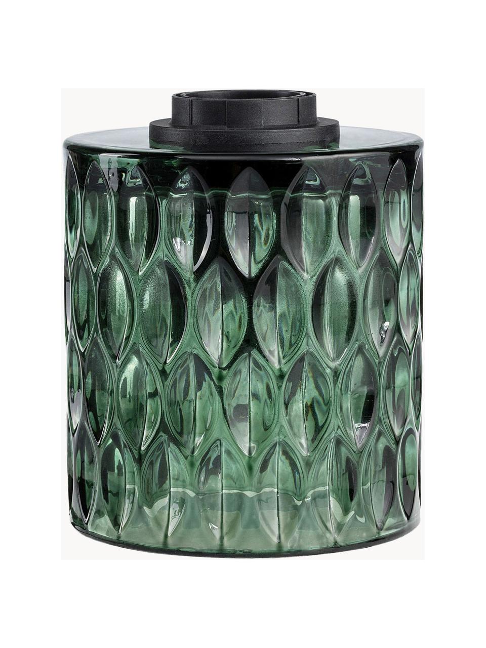 Kleine tafellamp Crystal Magic van groen glas, Lampvoet: glas, Groen, Ø 11 x H 13 cm