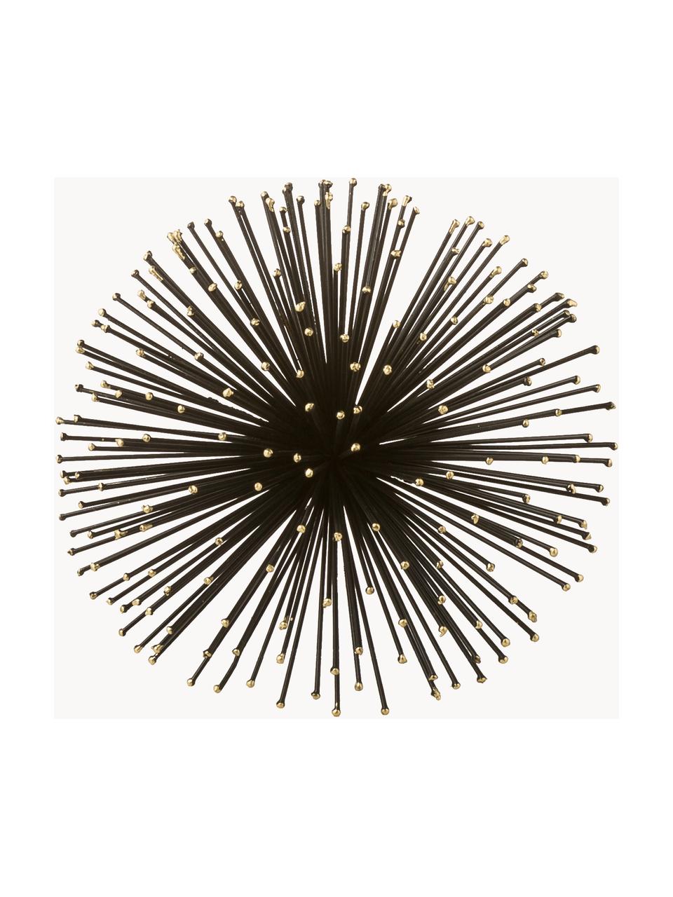 Déco murale oursin Spike, 3 élém., Métal, Noir, Lot de différentes tailles