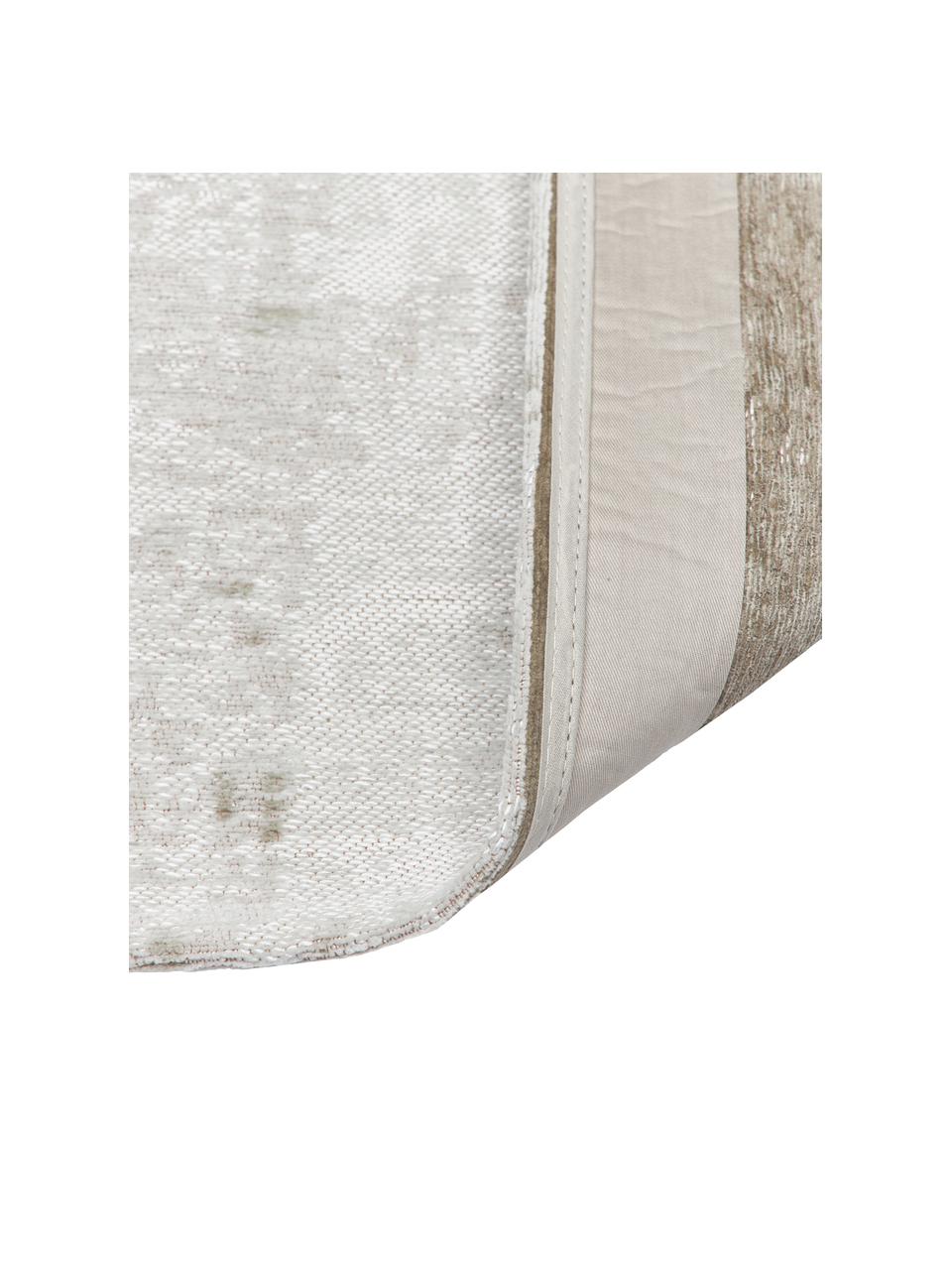 Tappeto in cotone piatto argentato/grigio/beige Louisa, Retro: lattice, Tonalità grigie, argentato, Larg. 80 x Lung. 150 cm (taglia XS)