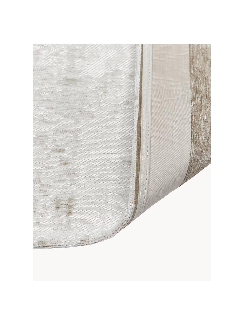 Alfombra de algodón de tejido plano Louisa, Parte superior: 85% algodón, 15% poliéste, Reverso: látex El material utiliza, Tonos grises, plateado, An 80 x L 150 cm (Tamaño XS)