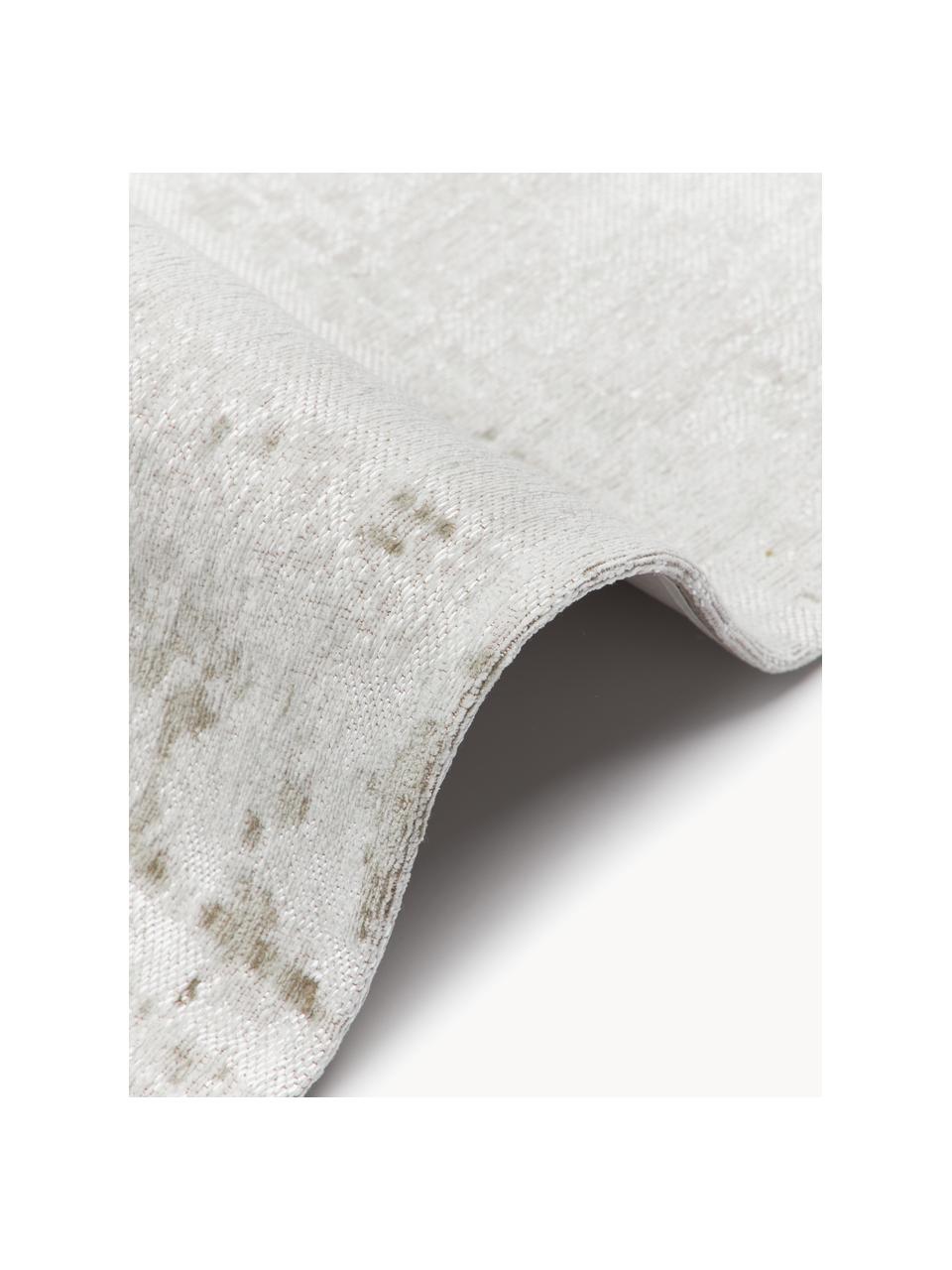 Alfombra de algodón de tejido plano Louisa, Parte superior: 85% algodón, 15% poliéste, Reverso: látex El material utiliza, Tonos grises, plateado, An 80 x L 150 cm (Tamaño XS)