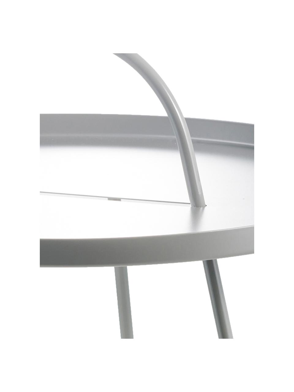 Stolik pomocniczy z metalu Pronto, Metal powlekany, Jasny szary, Ø 46 x W 58 cm