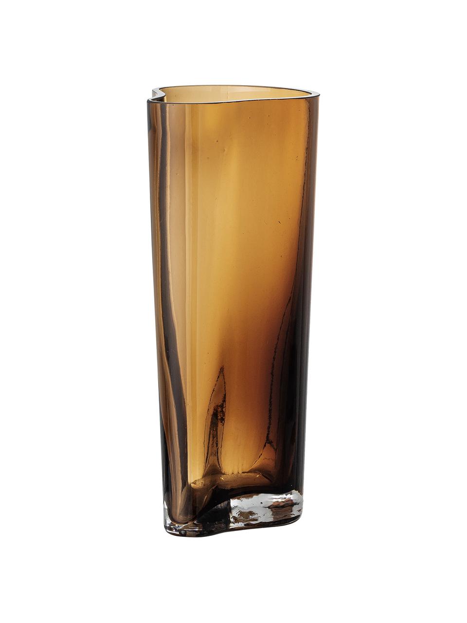 Glazen vaas Benia in bruin, Glas, Bruin, 12 x 20 cm
