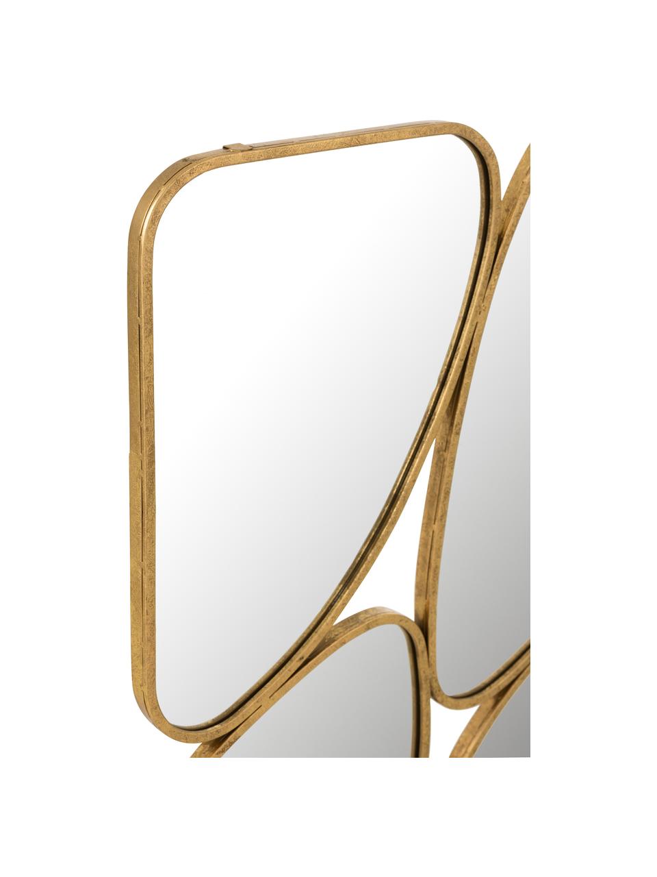 Nástenné zrkadlo s kovovým rámom Parts, Odtiene zlatej, Š 66 x V 96 cm
