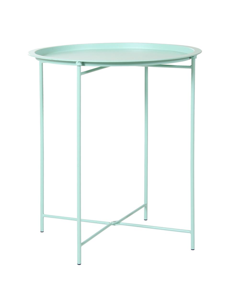 Table d'appoint en métal avec plateau amovible Sangro, Vert