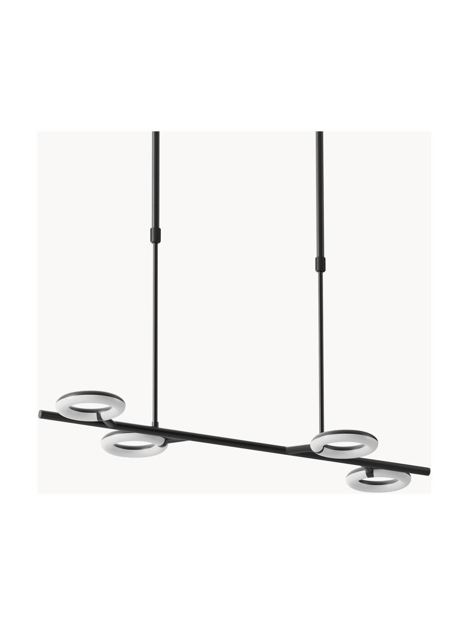 Grande suspension LED Odeon, Noir, blanc, larg. 80 x haut. 85 cm