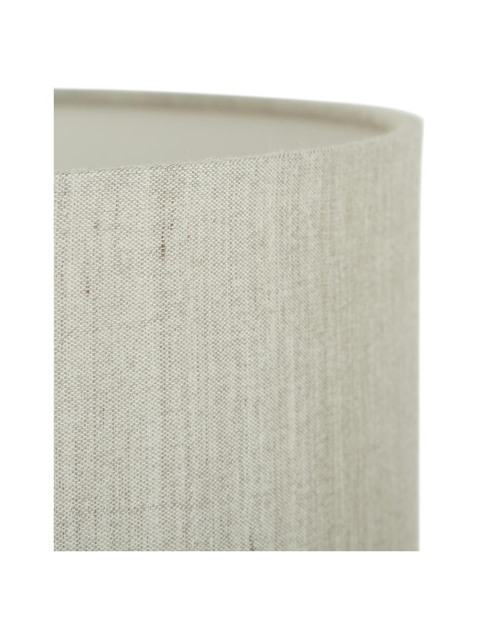 Lampada da tavolo in ceramica Regina, Paralume: tessuto, Base della lampada: ceramica, Argento, bianco crema, Ø 25 x Alt. 49 cm