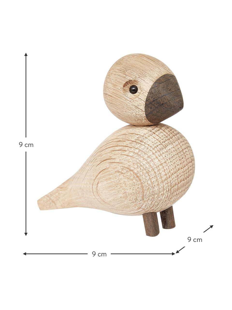 Designer-Deko-Objekt-Set Lovebirds, 2-tlg., Eichenholz, lackiert, Helles & Dunkles Eichenholz, B 9 x H 9 cm