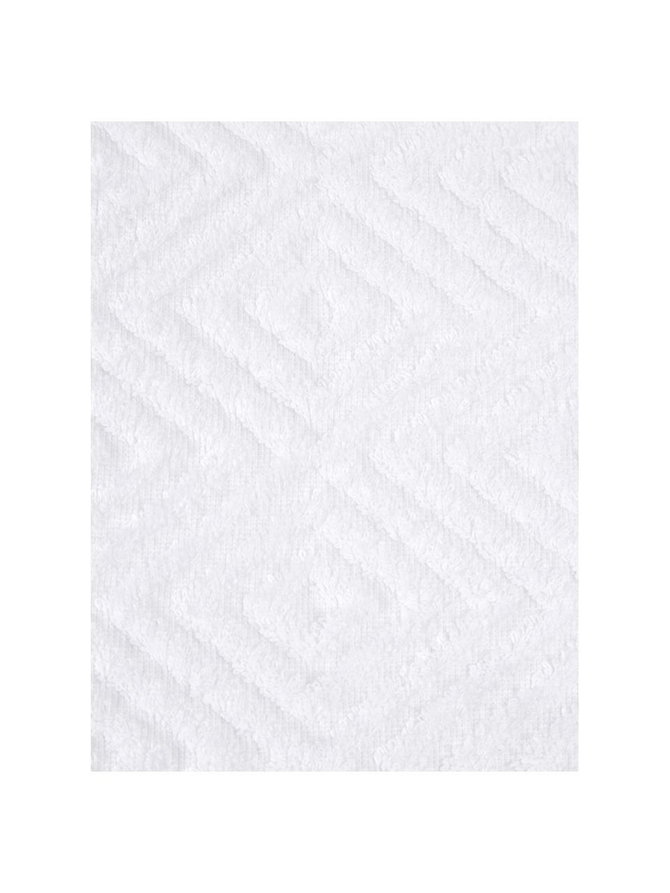 Handdoek Jacqui in verschillende formaten, met hoog-laag patroon, 100% katoen, middelzware kwaliteit, 490 g/m², Wit, Gastendoekje, B 30 x L 50 cm, 2 stuks